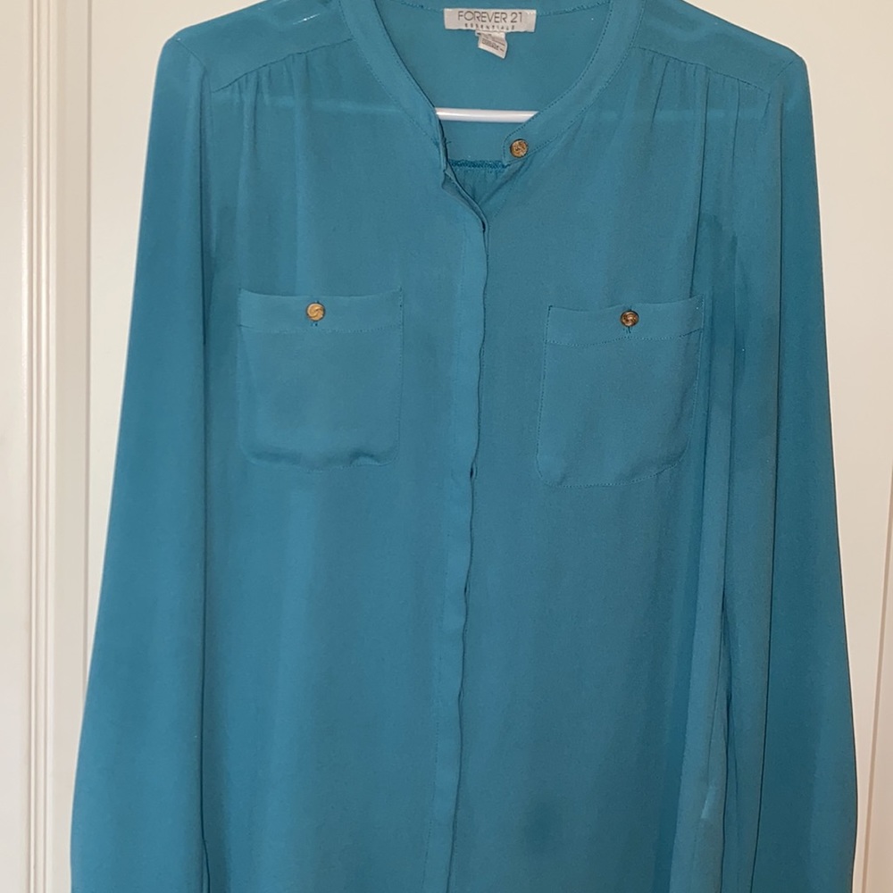 Forever21 Essentials Front Button Top. - image 2